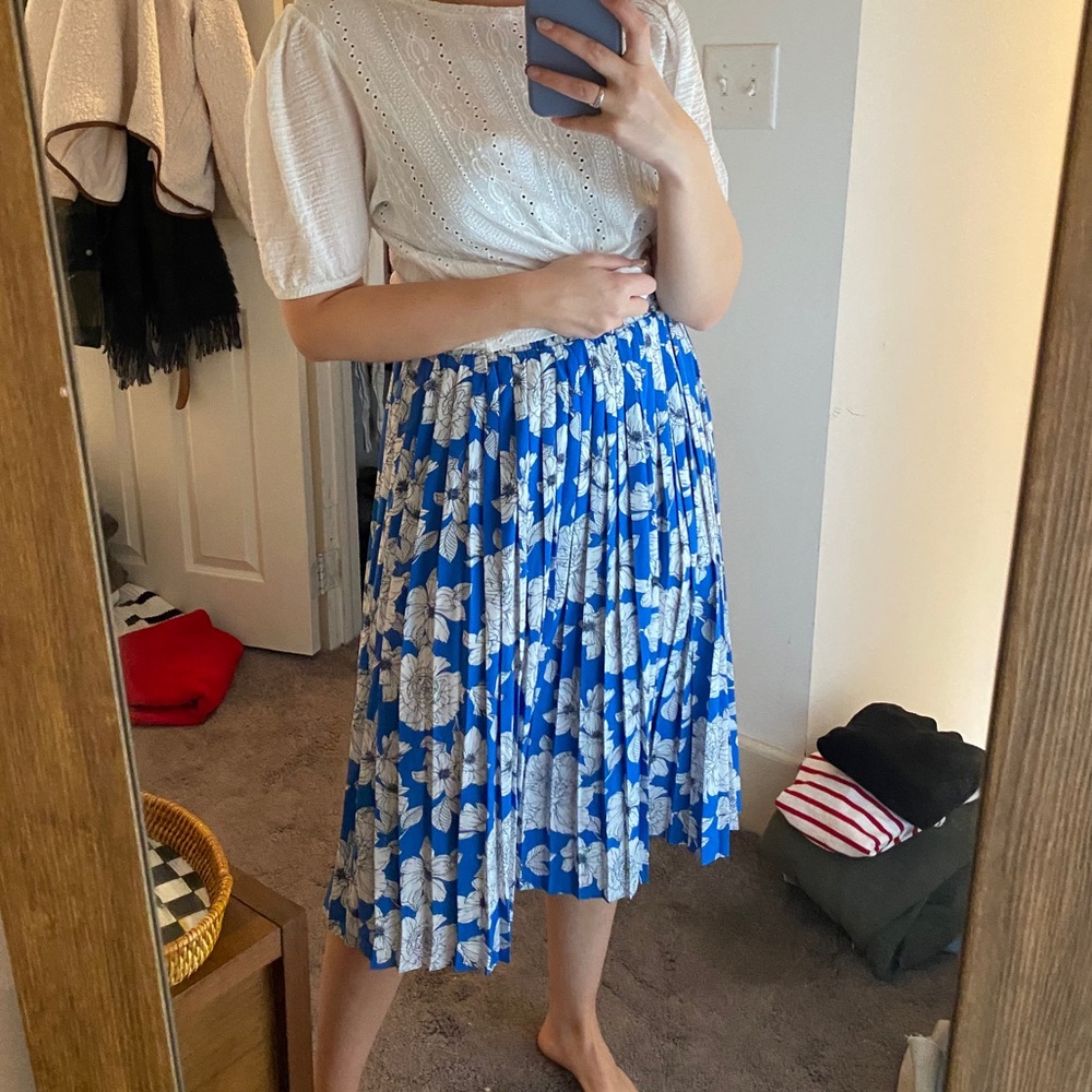 Pleated Midi Skirt